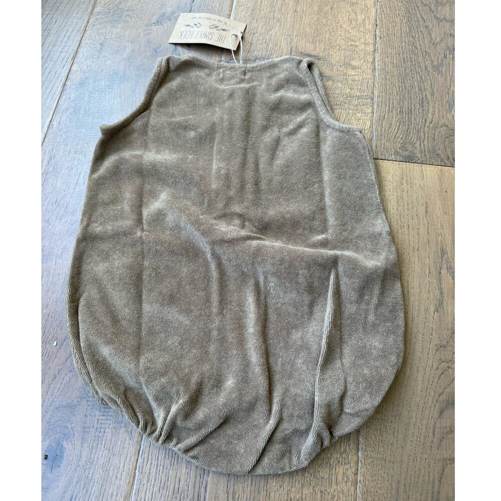 The Simple Folk Journey Romper Fleece One Piece Walnut Brown Buttons 8-9 y NWT - Picture 2 of 5